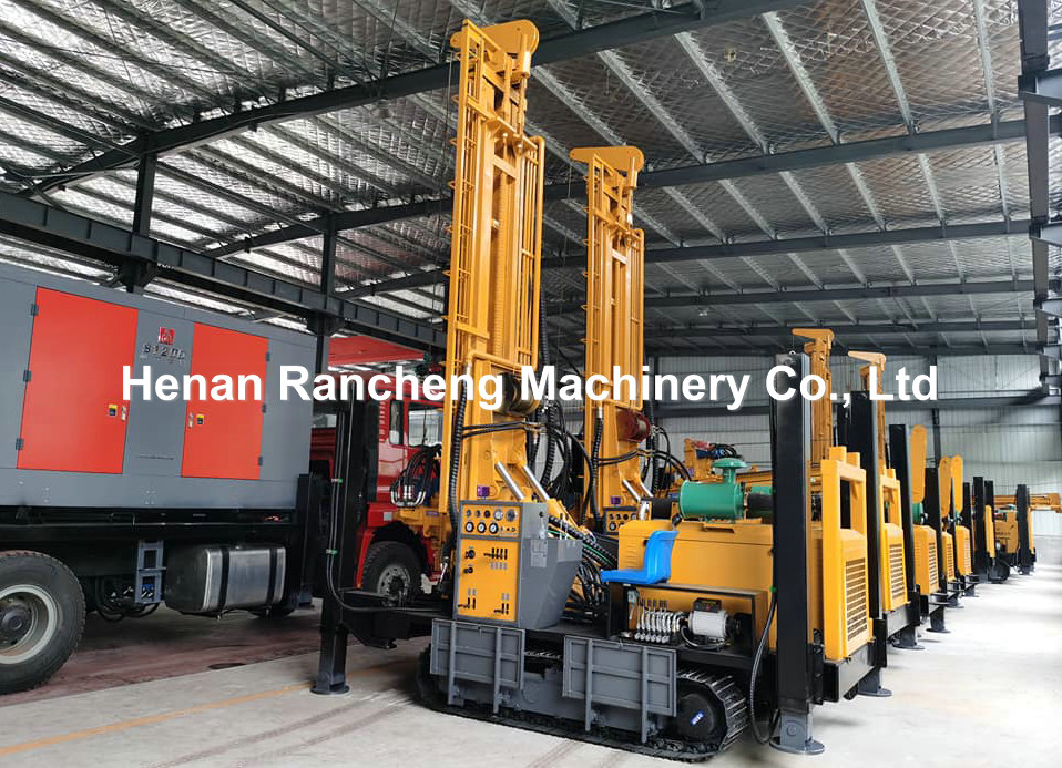 Crawler Diesel Type 800m Deep Hydraulic DTH Water Well Drilling Rig For Borehole