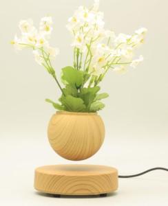 China 360 rotating magnetic floating leivtate flying air bonsai tree pot gift wholesale