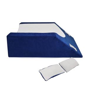 China Velvet Fabric Wedge Foam Pillow Leg Elevator Cushion With Washable Cover wholesale