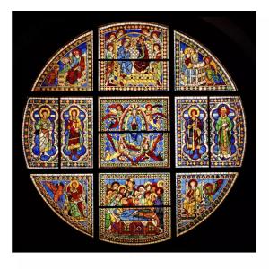 China Architectural Stained Glass Art Window Panels Decorative Custom Pattern For Church on sale