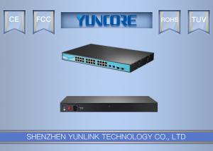 China 24-Port Faster PoE Switch 48V, IEEE 802.3af/at Standard +2*Gigabit Up-Link Port +2*Gigabit SFP Fiber Port wholesale