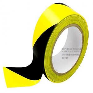 China 0.1mm-0.5mm PVC Black And Yellow Floor Marking Tape wholesale