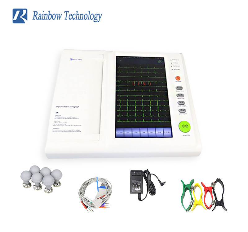 ECG-8203 Medical Electrocardiogram Digital ECG Cardiograph Machine 12 Lead 3 6 Channel
