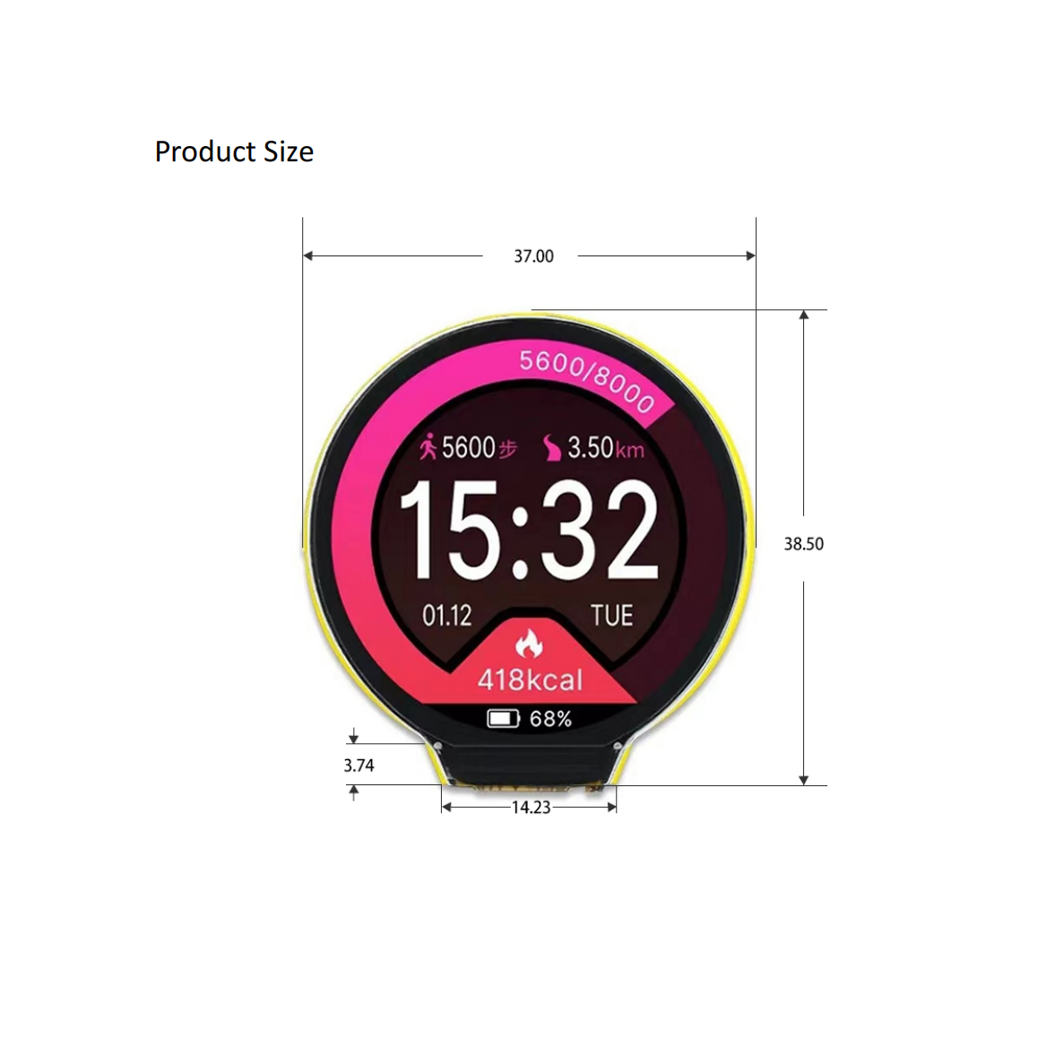 1.28 Inch ESP32-C3 Circular Display 240*240 IPS LCD Touch Screen TFT Module WIFI Development Board