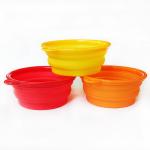 Soft Customized Color Silicone Pet Supplies Fold Dinner Plates Food Box Holder