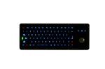 IP67 Dynamic Water Proof Marine Black Metal Keyboard With Track Ball