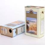 1L 3L 5L Customed Olive Oil Tin Cans In Cylindrical Shape Polishing