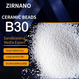 China B30 size 425-600μm Sandblasting Ceramic Blasting Media for metal surface finish wholesale