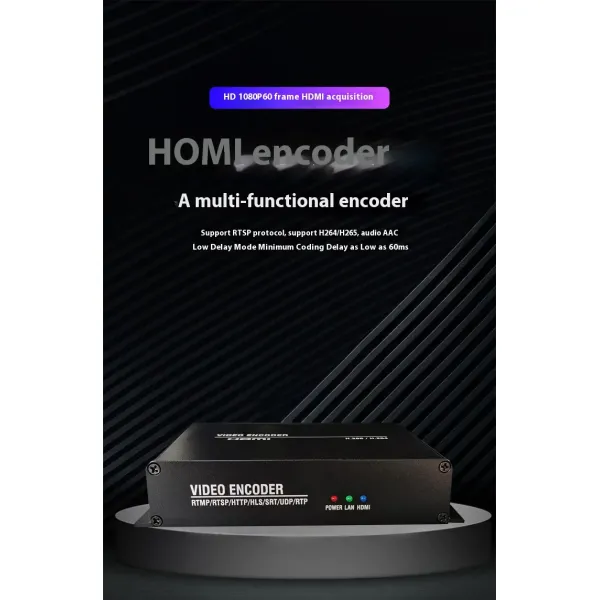 H.265 1080p HD Video Encoder Low Latency Transmission For Live Streaming