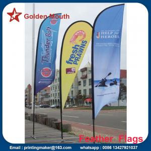 China Custom Outdoor Feather Banner Flags with Dye Sublimation Printing wholesale