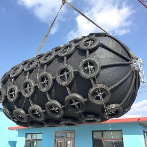 China Reliable 0.5m - 3.3m Diameter Pneumatic Rubber Fender For Boats Or Ships wholesale