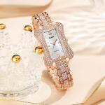 Women Square Alloy 3ATM Fashion Quartz Watches With Diamond