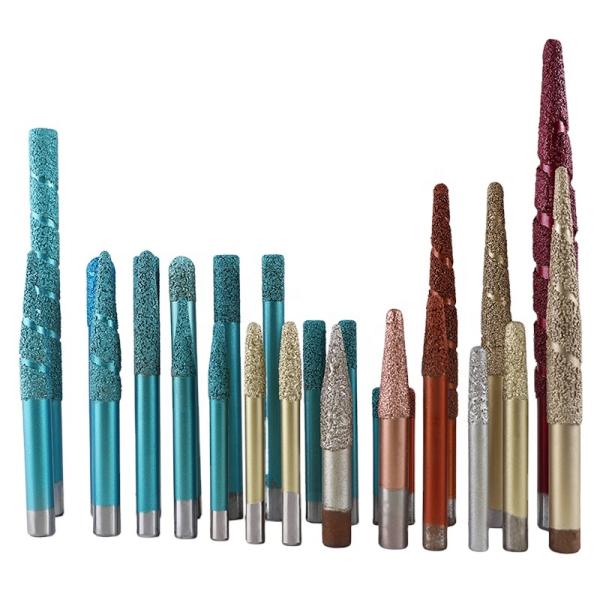Brazed Granite Hole Cutting Bit 60Degrees 65 Degrees Diamond Drill Bits For Stone