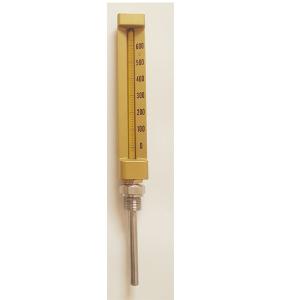 China Liquid Temperature 600C 150mm Industrial Glass Thermometers 1/4'' NPT wholesale