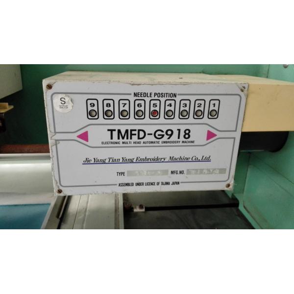 9 Needles Second Hand Tajima Electric Embroidery Machine TMFD-G918