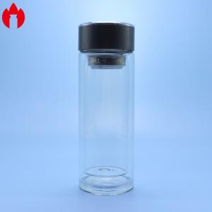China Double Layer Insulation High Borosilicate Glass Water Bottle wholesale