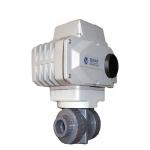 Chemical Resistant UPVC Electric Ball Valve Thread Connection Straight Through