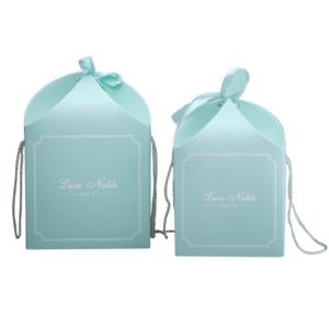 China European Cardboard Box With Handles Paper Wedding Favor Candy Boxes wholesale