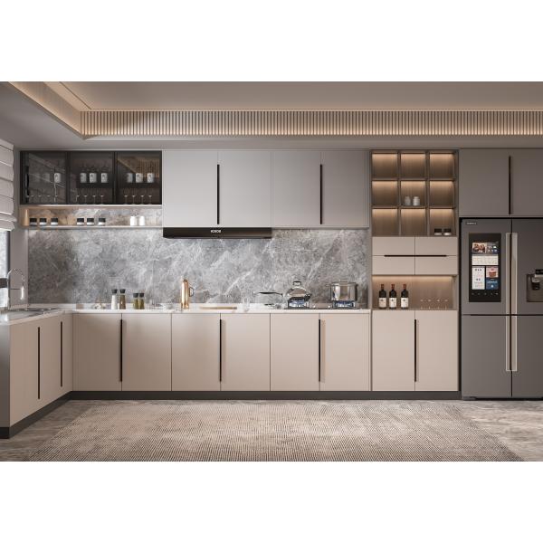 Classical High Gloss Lacquer Kitchen Cabinet with Big Storage