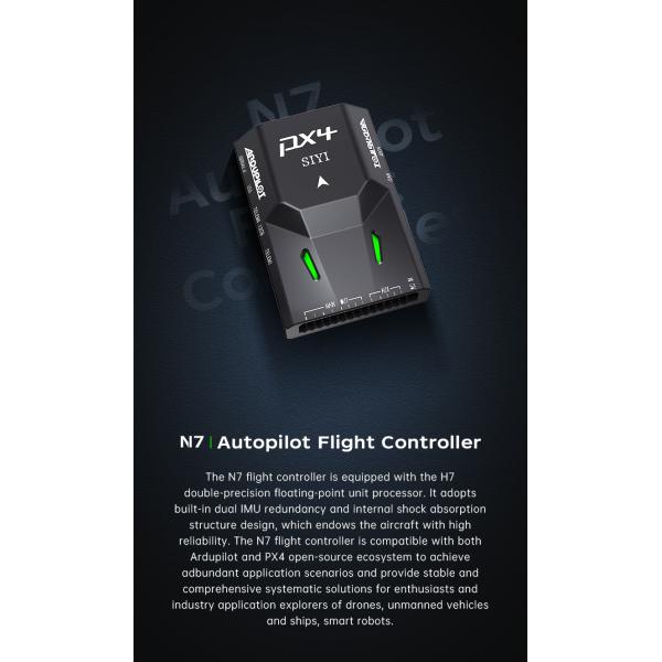 SIYI N7 Autopilot Flight Controller Compatible With Ardupilot And PX4 Ecosystem M9N GPS And 2 To 14S Power Module For Drone UAV