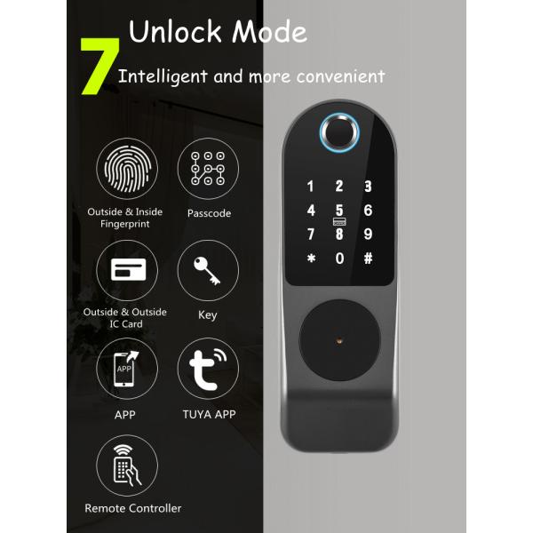 Bluetooth Keyless Biometric Fingerprint Deadbolt Door Lock Waterproof