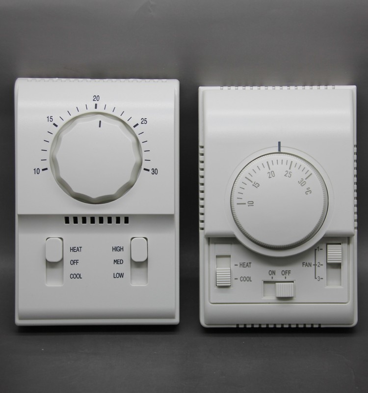 AC220V Room and Fan Coil Thermostat Working with 3 Speed Fan