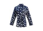 100% Cotton Flannel Womens Button Up Pajama Sets With Piping And Long Pants