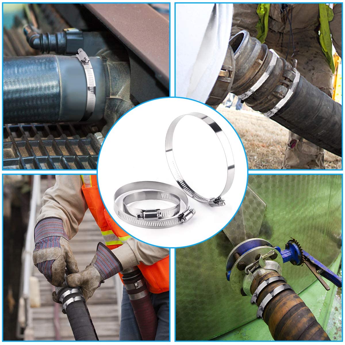 ZINC Finish Heavy Duty Clamp for Firm Hose and Tube Sample Instock Durable Design Stainless Steel General Purpose Worm-Drive Clamps