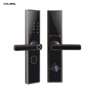 China Active Feedback Digital Door Lock Bluetooth Red Bronze 3D Face Recognition wholesale