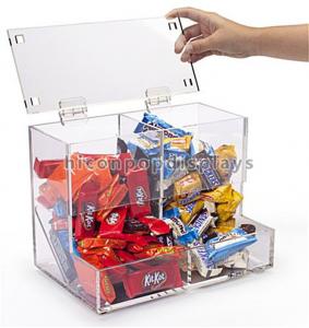 China Counter Top Acrylic Display Case , Pure Acrylic Display Cubes for Candy Wholesale wholesale