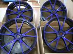 china production monoblock dark blue machined face forged alloy wheels and rims