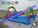 0.55mm PVC Tarpaulin Inflatable Obstacle Course Rental Waterproof And Fireproof