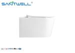 Rimless Ceramic Wall Mounted Toilet Gravity Flushing With White Color