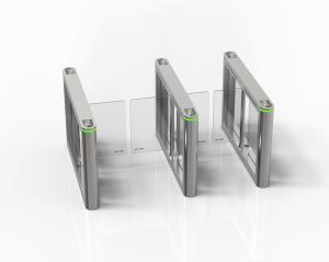 China Tempered Glass Electronic Swing Barrier Turnstile For Subway wholesale