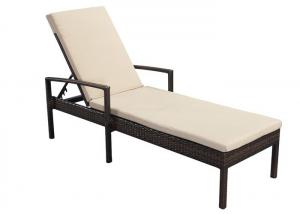 China Outdoor Rattan Adjustable Back Poolside Sun Lounger wholesale