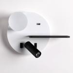 Bedside reading wall lamp acrylic ball USB wireless charger bedroom bed board
