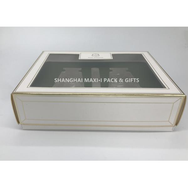 Fancy Square Cardboard Gift Boxes With Lids Clear Pvc Window Plastic Tray Foldable