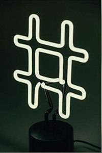 China White 240V Input Neon Light Desk Lamp Hashtag Home Decor wholesale