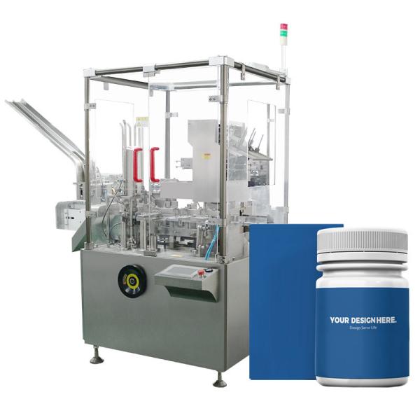 Erecting Automatic Cartoning Packing Machine 0.75kw Mini Water Bottle Cartoning
