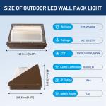 140lm/W Outdoor 120W LED Wall Pack Light IP65 Waterproof Slim For Parking Area