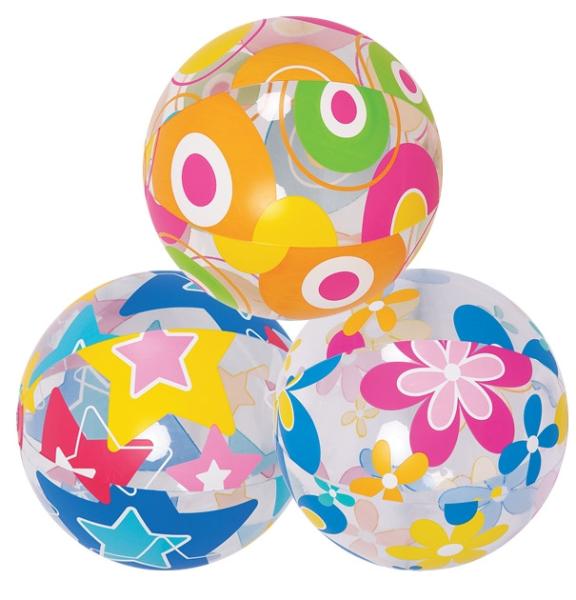 HIGH QUALITY 3pcs Lovely Cute Sea Creature Clear Beach Ball Lively Print Beach