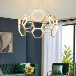 Hexagon LED Acrylic Commercial Chandelier Modern Decorative Lamps Originality