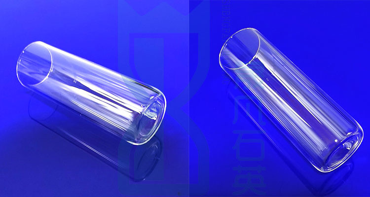 One End Closed Sealing 100mm Fused Quartz Tube