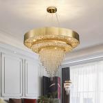 Modern led chandelier living room decoration home decor lights round large