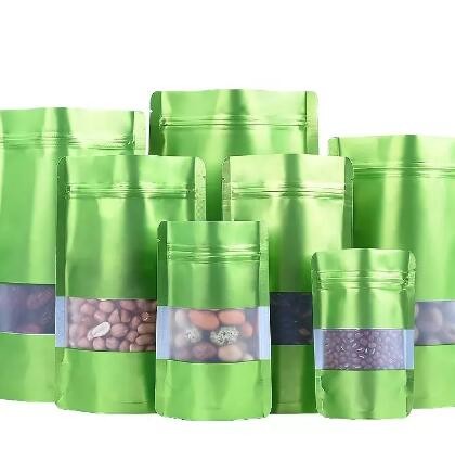 Custom flat bottom OPP clear plastic stand up pouch with zipper vacuum transparent zip lock bag