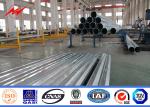 Electrical Hot Dip Galvanized Steel Pole , Anticorrosive Power Line Pole