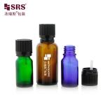 G009 Cute Design TE CRC Black Screw Cap Amber Green Transparent Glass Bottle