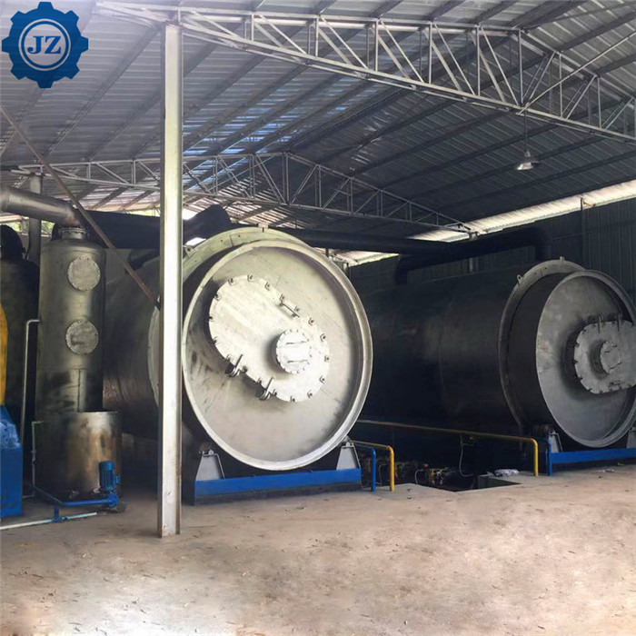 12 Ton Full Automatic Tire Pyrolysis Oil Plastic To Oil Recycling Plant