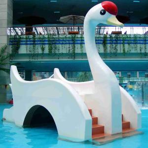 China Water Park Equipment Small Swan Kids Water Slide, Fiberglass Water Pool Slides For Kids wholesale
