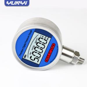China Digital Pressure Gauge With Pressure Relief Valve Stainless Steel Case For Gas And Liquid Application wholesale
